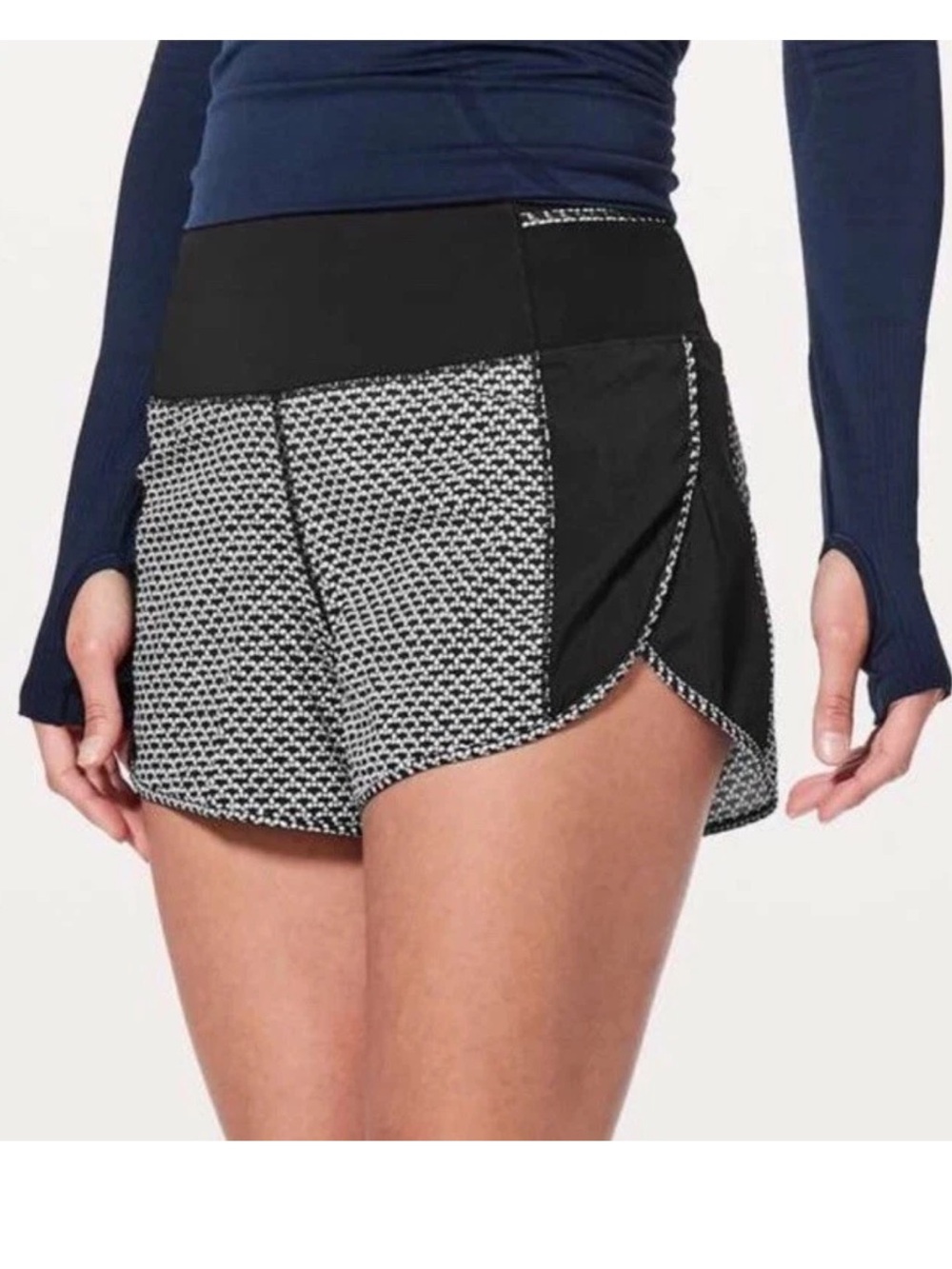 Lululemon Real Quick Shorts Perforated Sides 3.5" Monochromic Black 4